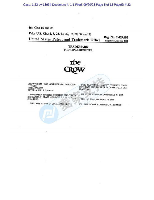 美国tme律所代理the crow乌鸦商标 版权再回归,跨境卖家速排雷